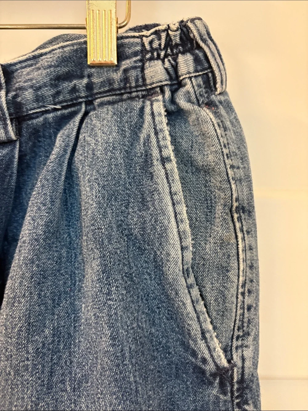 Haggar Generations Pleated Denim Jeans Mens 38x32 100% Cotton